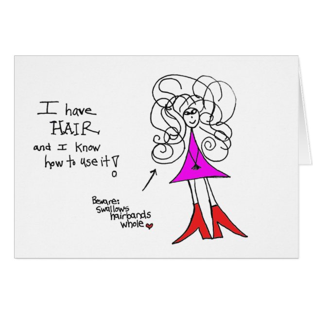 Ik heb een haar Crazyhair-kaart (Voorkant Horizontaal)