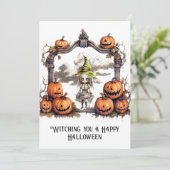 Ik heb een Happy Halloween bij je. Kaart (Staand voorkant)