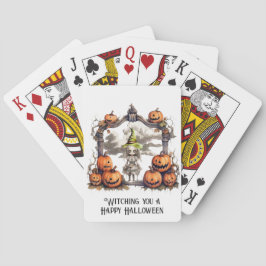 Ik heb een Happy Halloween bij je. Pokerkaarten