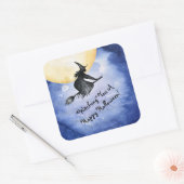 Ik heb een Happy Halloween bij je. Vierkante Sticker (Envelop)