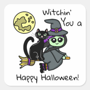 Ik heb een Happy Halloween voor je. Vierkante Sticker