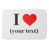 IK HEB EEN HART! Grote badmat - Custom (Voorkant)