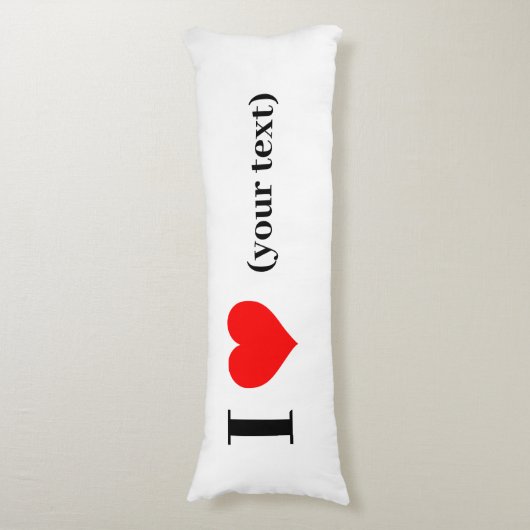 IK HEB EEN HART! Lichaamskussen - lang 20 "x 54" (Voorkant Verticaal)