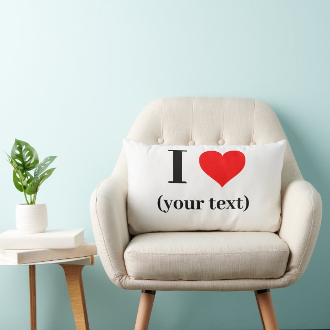 IK HEB EEN HART! Lumbaalkussen 13" x 21" polyester Kussen (Stoel)