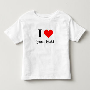 IK HEB EEN HART! Peuter Fijne Jersey T-shirt - Wit