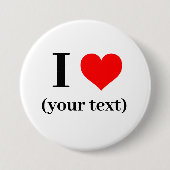 IK HEB EEN HART! Ronde Button - Groot, 3 inch - Aa (Voorkant)