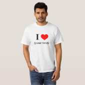 IK HEB EEN HART! T-shirt - Wit - Aanpassen (Voorkant volledig)