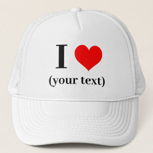 IK HEB EEN HART! Trucker Hat - Wit - Aanpassen Pet