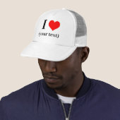 IK HEB EEN HART! Trucker Hat - Wit - Aanpassen Pet (In situ)