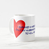 Ik heb een hartaanval overleefd koffiemok (Voorkant links)