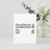 Ik heb een hartaanval overleefd (scorebord) briefkaart (Staand voorkant)