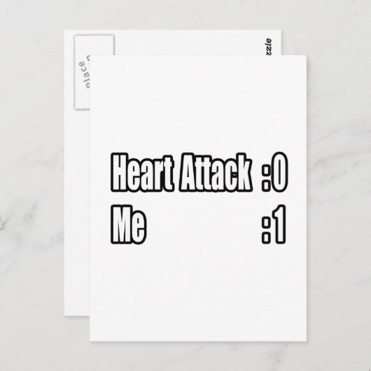 Ik heb een hartaanval overleefd (scorebord) briefkaart (Voorkant / Achterkant)