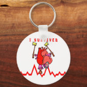 Ik heb een hartaanval overleefd sleutelhanger (Voorkant)