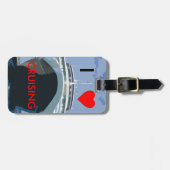 IK HEB EEN HARTSTOcht VOOR CRUISEN Aanpasbare baga Bagagelabel (Voorkant horizontaal)