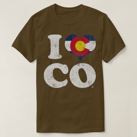 Ik heb een hartvlag van Colorado T-shirt (Design voorkant)