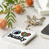 Ik heb een Heart (Love) Buddy Sleutelhanger (Zijkant)