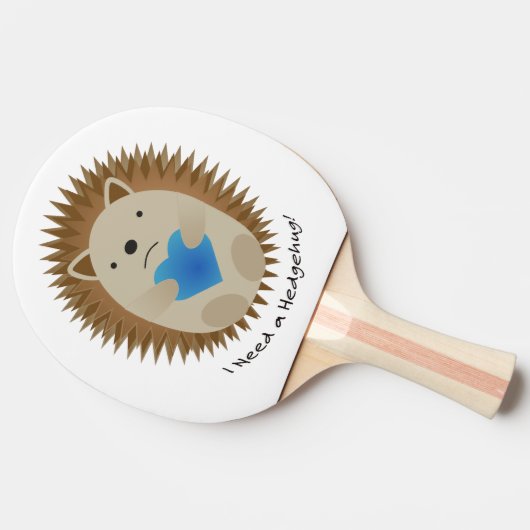 Ik heb een Hedgehug-egel nodig Tafeltennisbatje (Zijkant)
