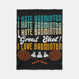 Ik heb een hekel aan badminton! Ik hou van grappig Fleece Deken
