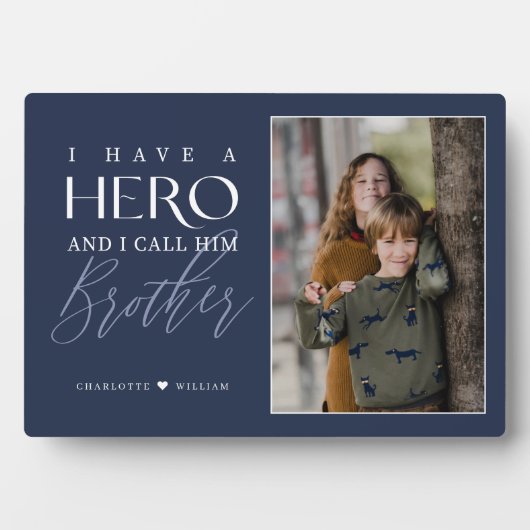 Ik Heb een Held die Ik Broer Noem Foto Aandenken Fotoplaat (voorkant)