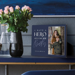 Ik Heb een Held die Ik Broer Noem Foto Aandenken Fotoplaat