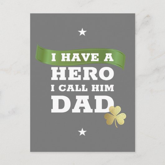 Ik heb een Hero die ik hem vader noem - Vaderdag Briefkaart (Voorkant)