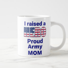 "Ik heb een HERO opgevoed, Proud ARMY MOM! 20 oz. Grote Koffiekop