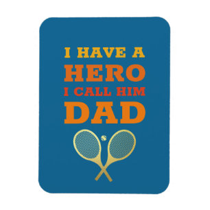 Ik heb een Hero papa - Tennis vader Vaderdag Magneet