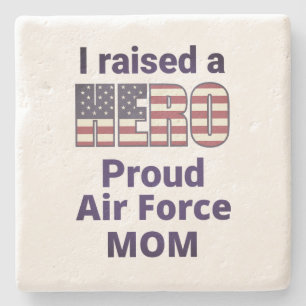IK HEB EEN HERO PROUD AIR FORCE MOM USA Flag Art G Stenen Onderzetter