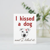 Ik heb een hond gekust briefkaart (Staand voorkant)