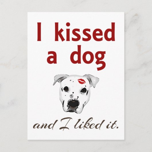 Ik heb een hond gekust briefkaart (Voorkant)