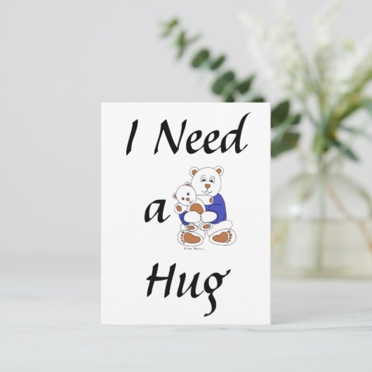 Ik heb een Hug nodig Briefkaart (Staand voorkant)