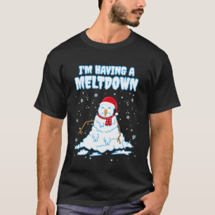 Ik heb een inzinking Funny Sneeuwman Desintegratie T-shirt