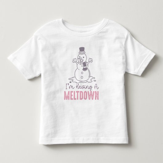 Ik heb een inzinking - Grappig Sneeuwman Design Kinder Shirts (Voorkant)