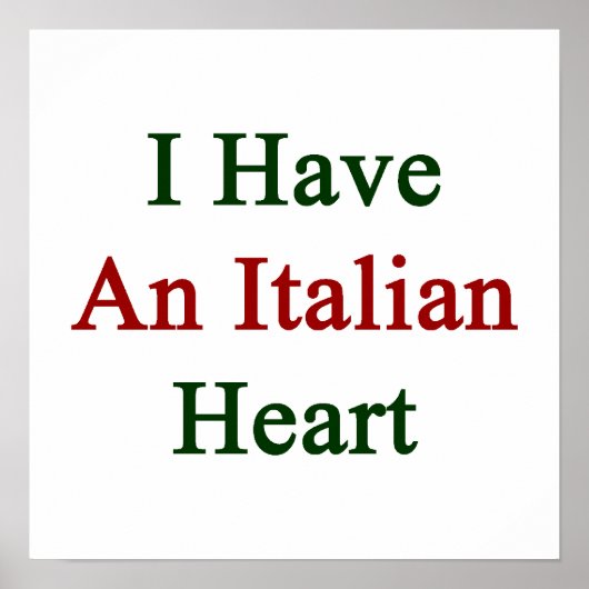 Ik heb een Italiaans hart Poster (Voorkant)