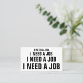 IK HEB EEN JOB NODIG VISITEKAARTJE (Staand voorkant)