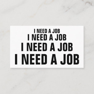 IK HEB EEN JOB NODIG VISITEKAARTJE