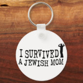 Ik heb een joodse moeder overleefd - Joodse humor Sleutelhanger (Voorkant)