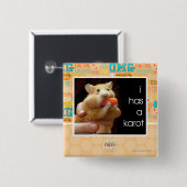 Ik heb een karot vierkante button 5,1 cm (Voorkant /achterkant)