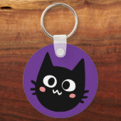 Ik heb een kat die op contact wacht sleutelhanger (Voorkant)