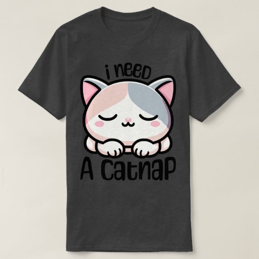 Ik heb een katapje Schattige slapende kitten toon T-shirt (Design voorkant)