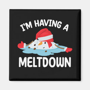 Ik heb een Kerstsmeltende Sneeuwman Sneeuw Magneet