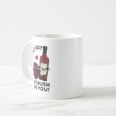 Ik heb een klap op je grappige druivenwijn. koffiemok (Voorkant links)