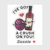 Ik heb een klap op je grappige druivenwijn. sticker (Vel)