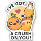 Ik heb een klap op je Oranje Pop Pun. Sticker (Voorkant)