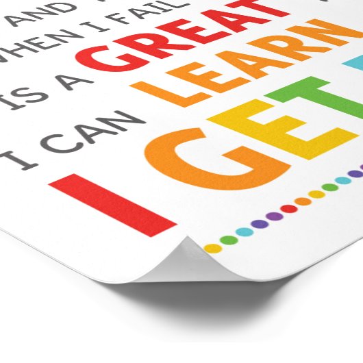 Ik heb een klaslokaal met groeidemper poster (Hoek)