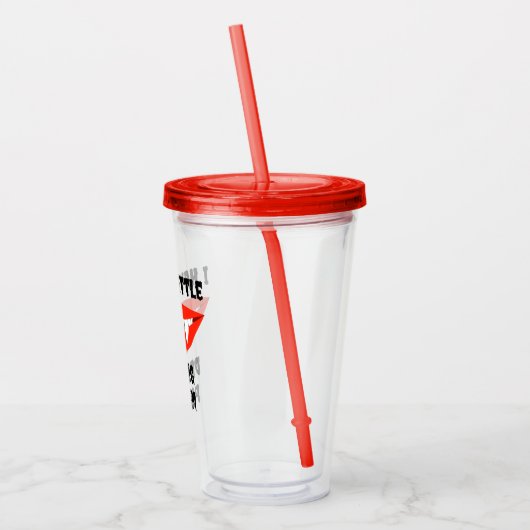 Ik heb een klein Drink probleem met vampiertanden Acryl Drinkbeker (Links)