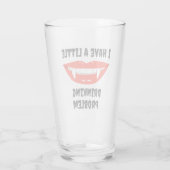 Ik heb een klein Drink probleem met vampiertanden Glas (Achterkant)