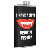 Ik heb een klein Drink probleem met vampiertanden Heupfles (Rechts)
