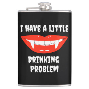 Ik heb een klein Drink probleem met vampiertanden Heupfles