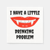 Ik heb een klein Drink probleem met vampiertanden Servet (Voorkant)